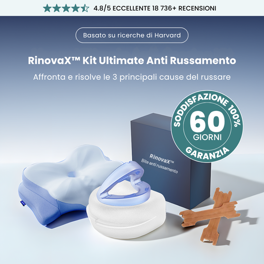 RinovaX™ – Ultimat anti-snarkningskit som åtgärdar och åtgärdar de tre orsakerna till snarkning med avancerad klinisk forskning