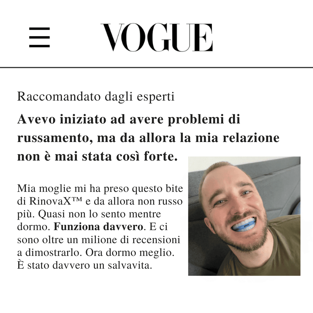 RinovaX™ – Universellt tyst munstycke mot snarkning